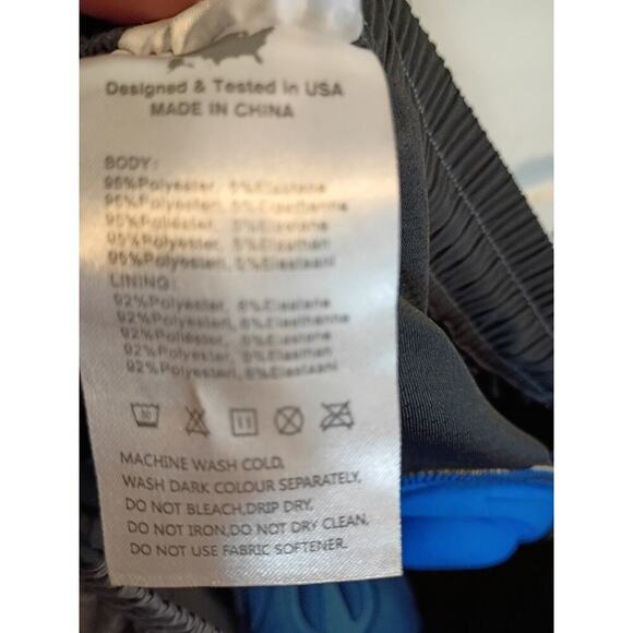 Spowind Cycling Shorts Gray Black Sz L Padded Elastic Waist - Picture 6 of 6